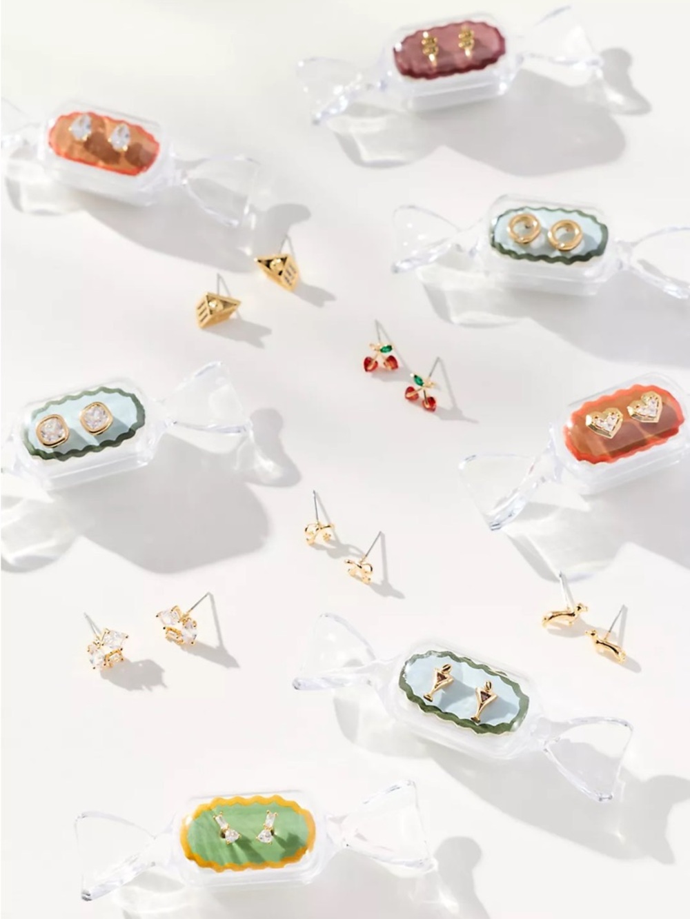 NWT Anthropologie Pie Icon Stud Earrings - Picture 3 of 3